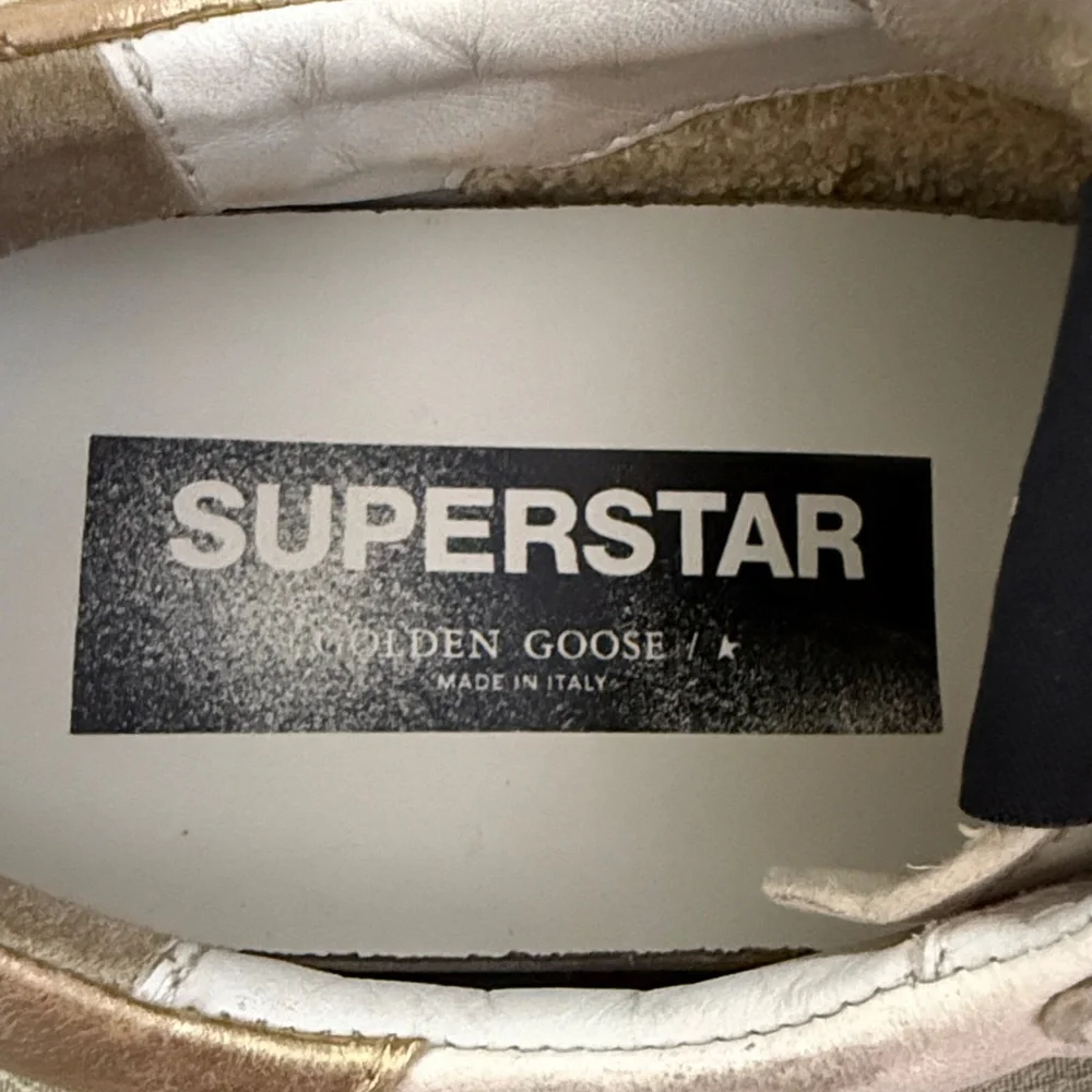 Golden Goose White and Gold Sneakers - Size 38 - Picture 9 of 13